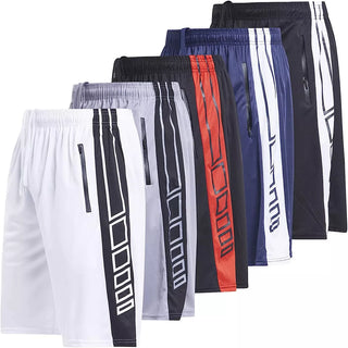 Ultra Performance 5 Pack Mens Athletic Running Shorts, Basketball Gym Workout Shorts for Men with Zippered Pockets