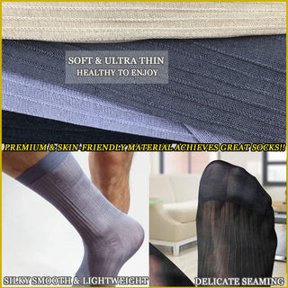 Mens Ultra Thin Dress Socks 10 Pairs