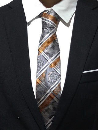 1Pc Gray Man Necktie Width Bridegroom Groomsman Tie 8Cm Business Manager Tie