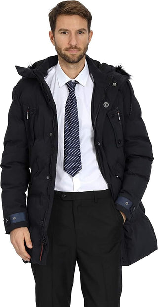 Plus Sized Men's Parka Ski Coat