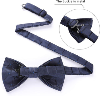 3/6 Pack Bow Tie Paisley Plaid Dot Pre-Tie Bow Tie