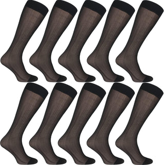 Mens Ultra Thin Dress Socks 10 Pairs