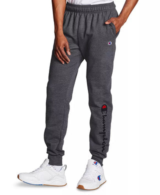 Men'S Big & Tall Powerblend Standard-Fit Logo-Print Fleece Joggers