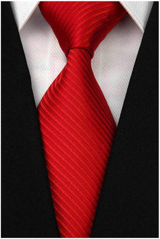 Men's Classic Solid Silk Woven Tie Silk