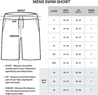 Big Men's Quick-Dry Swim Trunks- 3 pack