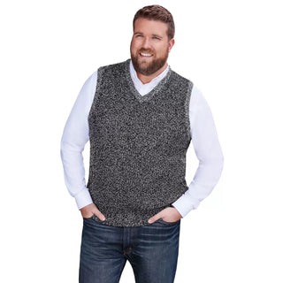 Men'S Big & Tall Shaker Knit V-Neck Sweater Vest