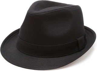 Classic Cotton Twill Fedora Hat with Band