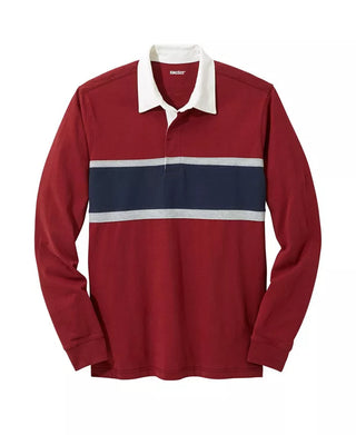 Big & Tall Long-Sleeve Rugby Polo