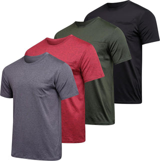 Large Men's Athletic T-Shirt - 4 Pack