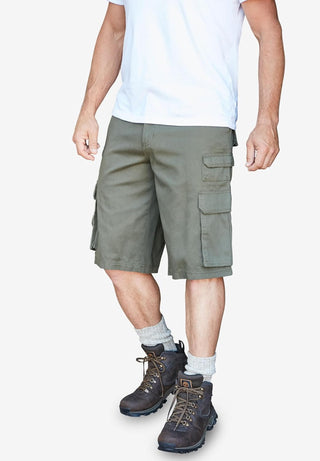 Plus Sized Men's Big & Tall Cargo Pocket Shorts