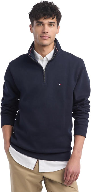 Big Men's Quarter Zip Pullover Sweater