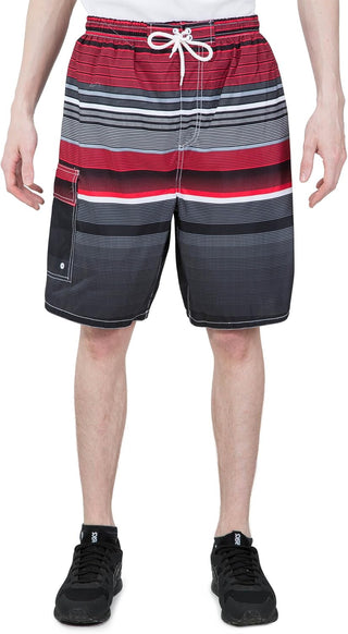 Big Mens Cargo Microfiber Beach Swim Trunks