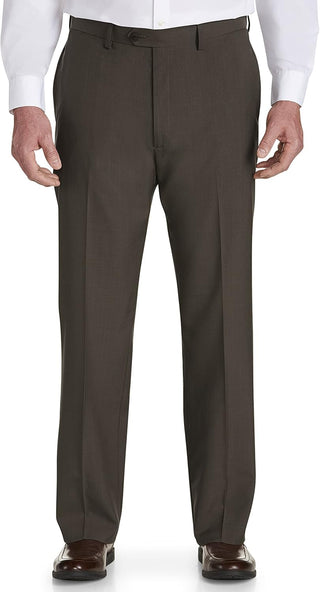 Men's Big and Tall Dress Pants Flat Front and Pleated Front