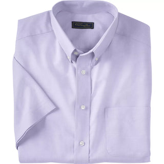 Kingsize Men'S Big & Tall Tall Wrinkle Free Short-Sleeve Oxford Dress Shirt