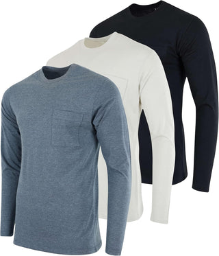 Big and Tall Long Sleeve T-Shirts: 3 Pack