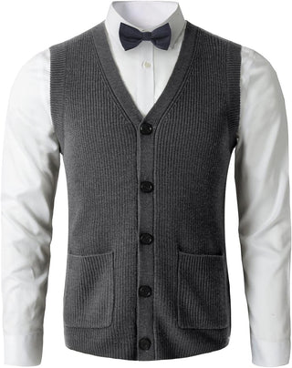 Big Men's V-Neck Sweater Vest 