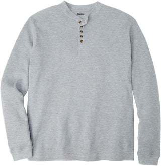 Big Men's Waffle-Knit Thermal Henley Tee