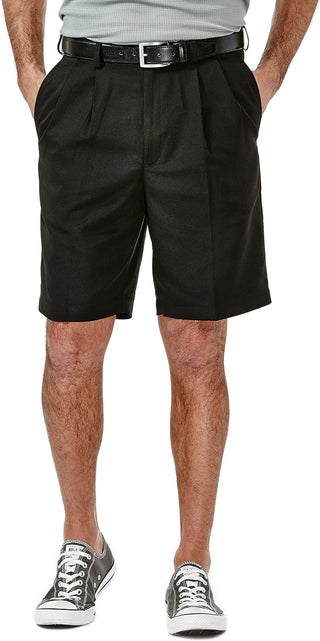 Plus Sized Men's Pleat Front Big Expandable Waistband Shorts