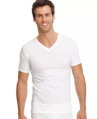 Men'S Big & Tall Classic Tagless V-Neck Undershirt 2-Pack