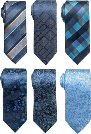 Tie for Men Necktie Woven Jacquard Neck Ties Set 6 PCS