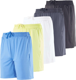  Big Men's Active Athletic Sweat Workout Shorts (5 Pack)