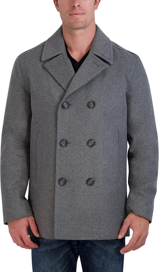 Plus Sized Men's Peacoat Wool 