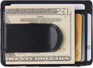 Safe Money Clip Minimalist Leather Wallet