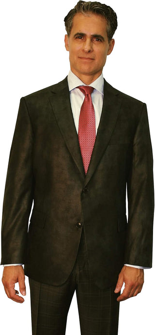 Men's Big and Tall Luxury Microfiber Faux Leather Sport Coat