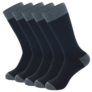 5 Pairs Large Size Fashion Business Men Dress Socks High Quality Stripe Black Gray Pure Men Cotton Socks Size EU41-48