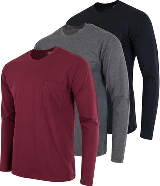 Big and Tall Long Sleeve T-Shirts: 3 Pack