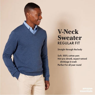 Big Men's V-Neck Plus Size Sweater 