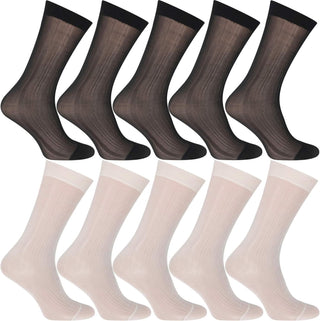 Mens Ultra Thin Dress Socks 10 Pairs