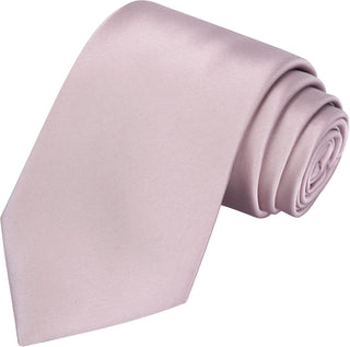 Solid Satin Tie Pure Color Necktie Mens Ties + Gift Box