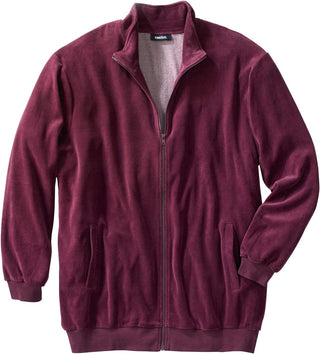 Plus Size Men's Big & Tall Tall Velour Full-Zip Jacket