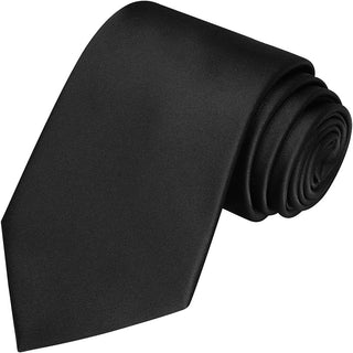 Solid Satin Tie Pure Color Necktie Mens Ties + Gift Box