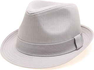 Classic Cotton Twill Fedora Hat with Band