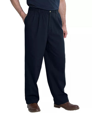 Big and Tall Full-Elastic Waist Pleated Pants