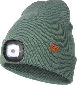 Mens Beanie with LED Light