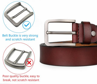 Big and Tall Genuine Leather Belt for Men 