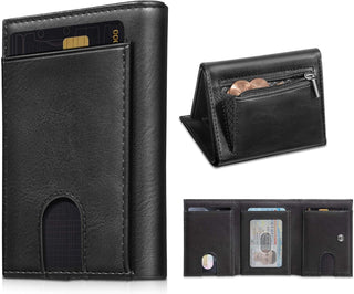 Leather Wallet with RFID Protection