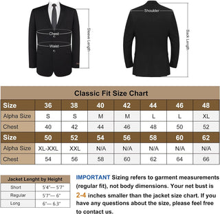 Big Men's Blazer Classic Fit Sport Coats