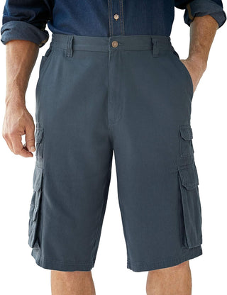 Plus Sized Men's Big & Tall Cargo Pocket Shorts