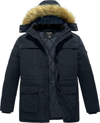 Big and Tall Winter Warm Heavy Hooded Parka Jacket