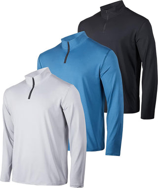 Big Men's Dry-Fit Quarter Zip Sweatshirt (3 Pack)