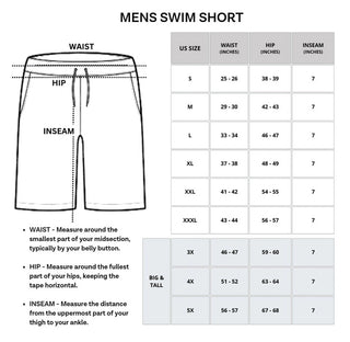 3 Pack Men's 7" Quick-Dry Swim Trunk with with Mesh Lining (in Big & Tall)