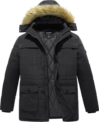 Big and Tall Winter Warm Heavy Hooded Parka Jacket