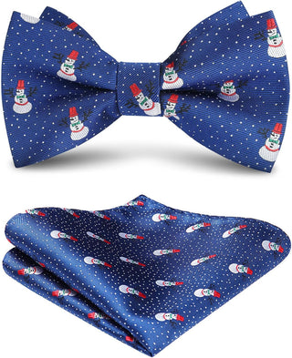 Christmas Bow Tie and Pocket Square Set