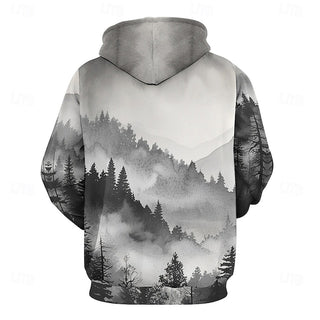 Plus Size Graphic Men's Hoodie Sweatshirt