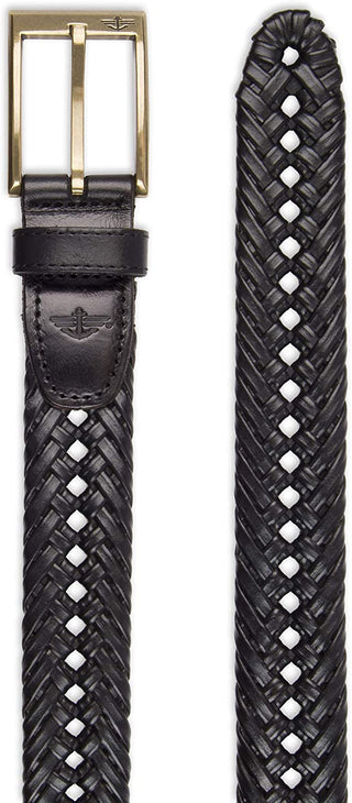 Plus Size Men's Big & Tall Leather Adjustable Double V-Weave Braided Belt