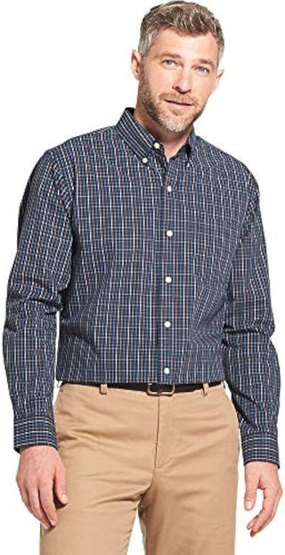 Big Men's Button down Plaid Plus Size Shirt